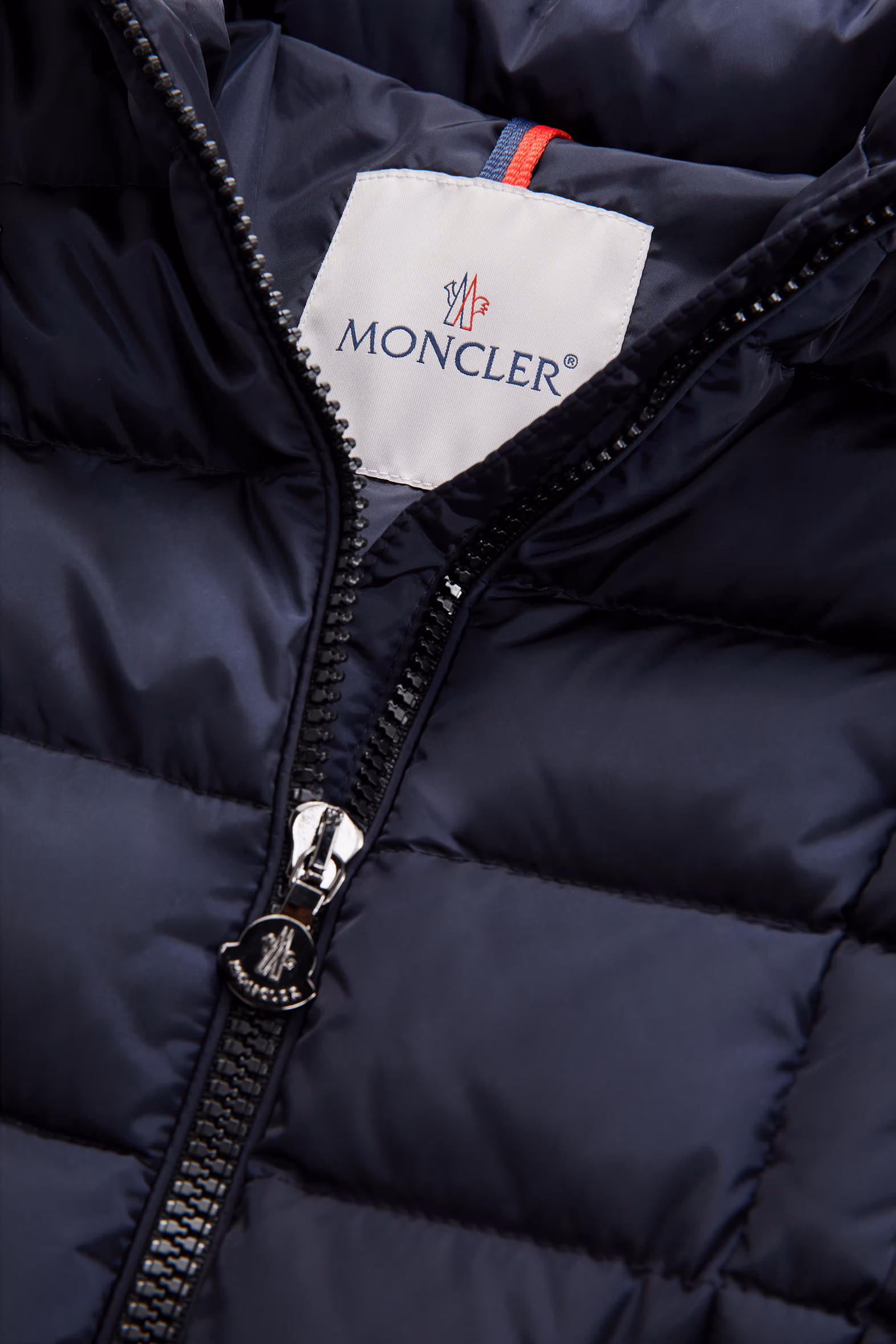 Doudoune longue à capuche Charpal Fille Bleu Nuit Moncler 6